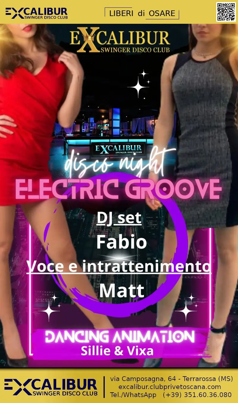 Swinger club prive evento Electric Groove Disco Night